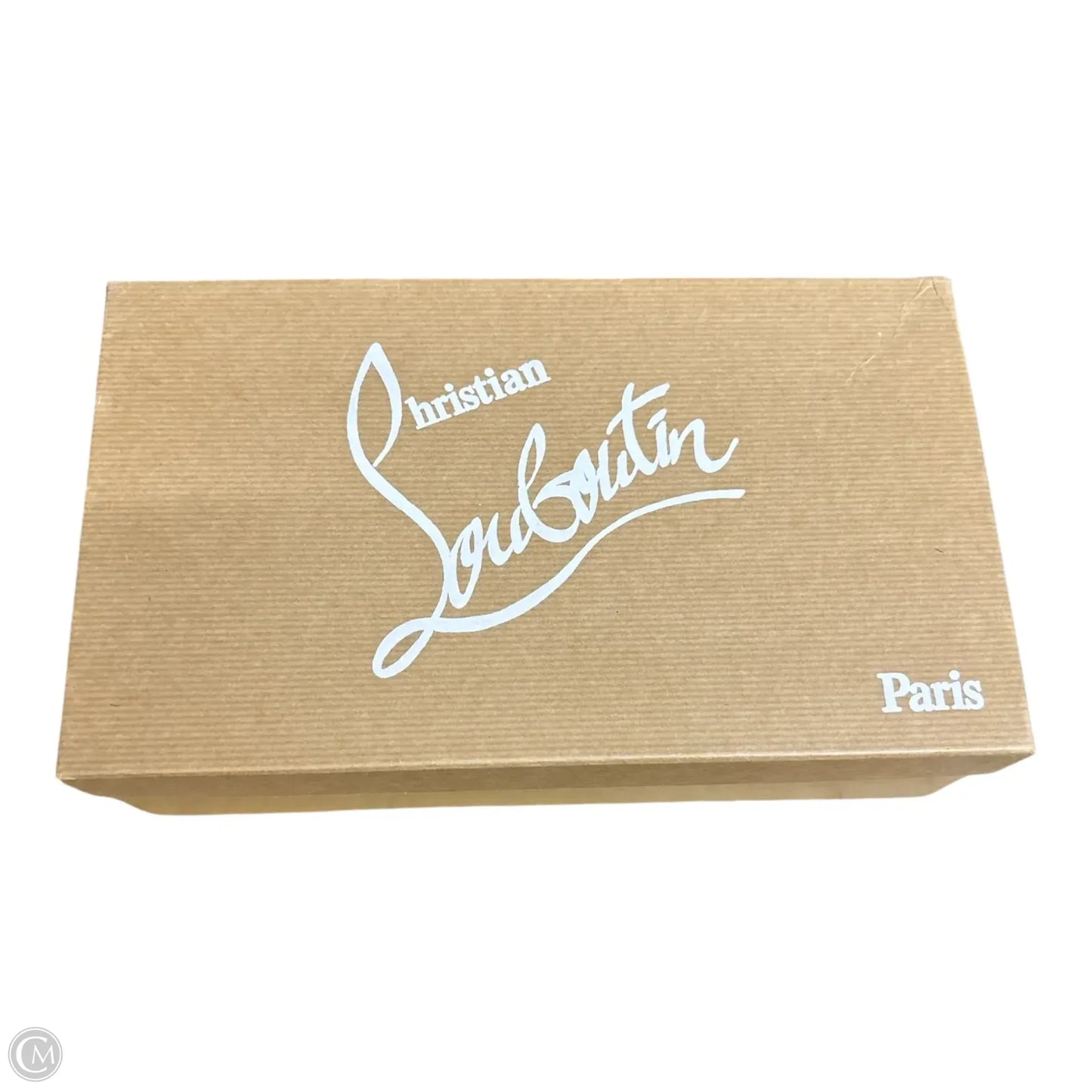 Shoes Luxury Designer By Christian Louboutin In Red & White, Size: