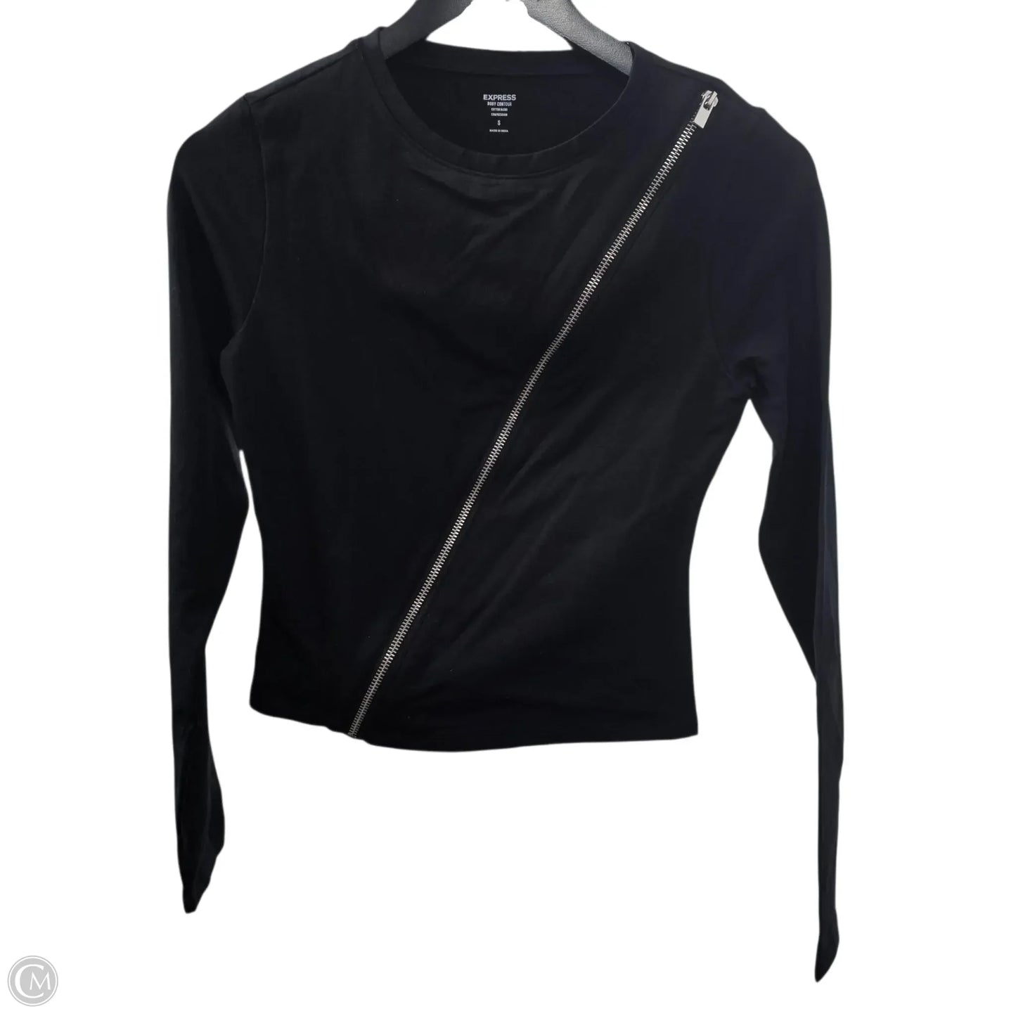 Top Long Sleeve Basic By Express In Black, Size: S