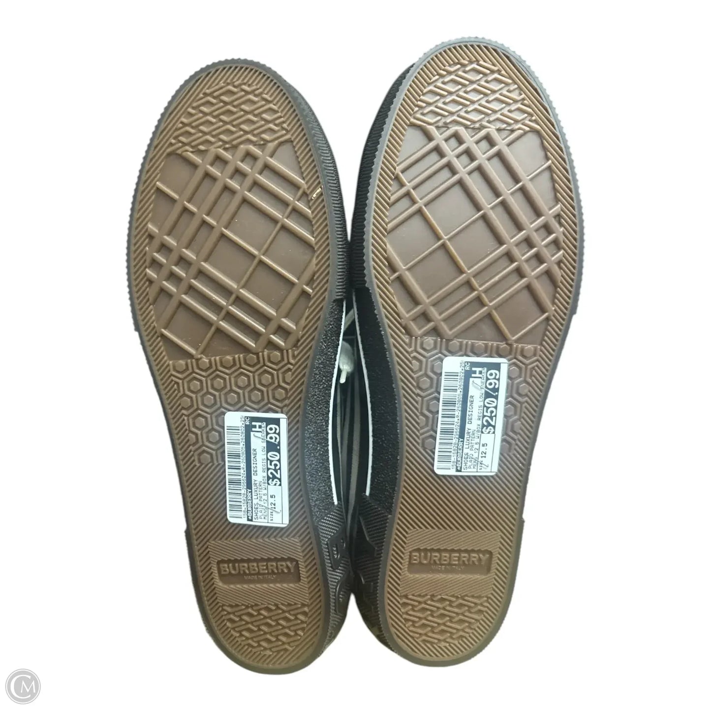 Shoes Luxury Designer By Burberry In Plaid Pattern, Size: 12.5 Mens 45.5