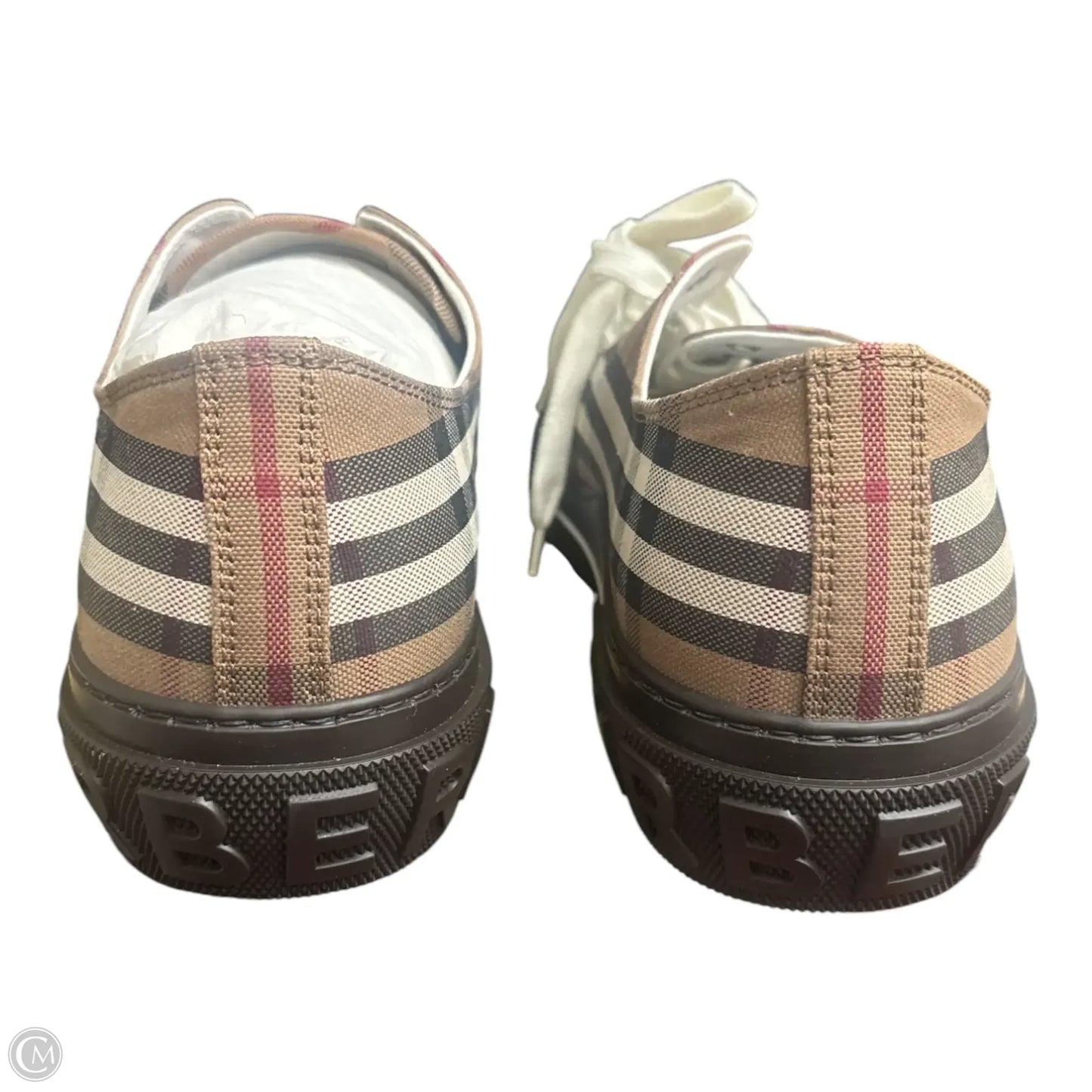 Shoes Luxury Designer By Burberry In Plaid Pattern, Size: 12.5 Mens 45.5