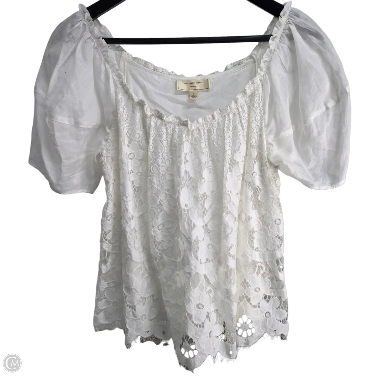 Top Short Sleeve Basic By Moulinette Soeurs In White, Size: S
