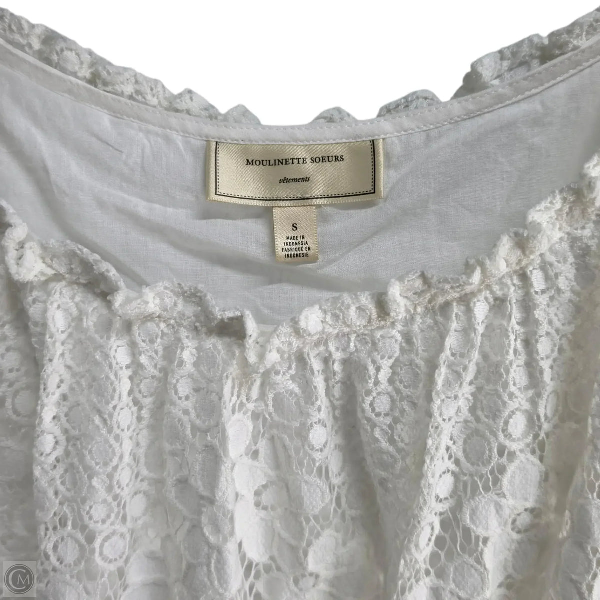 Top Short Sleeve Basic By Moulinette Soeurs In White, Size: S