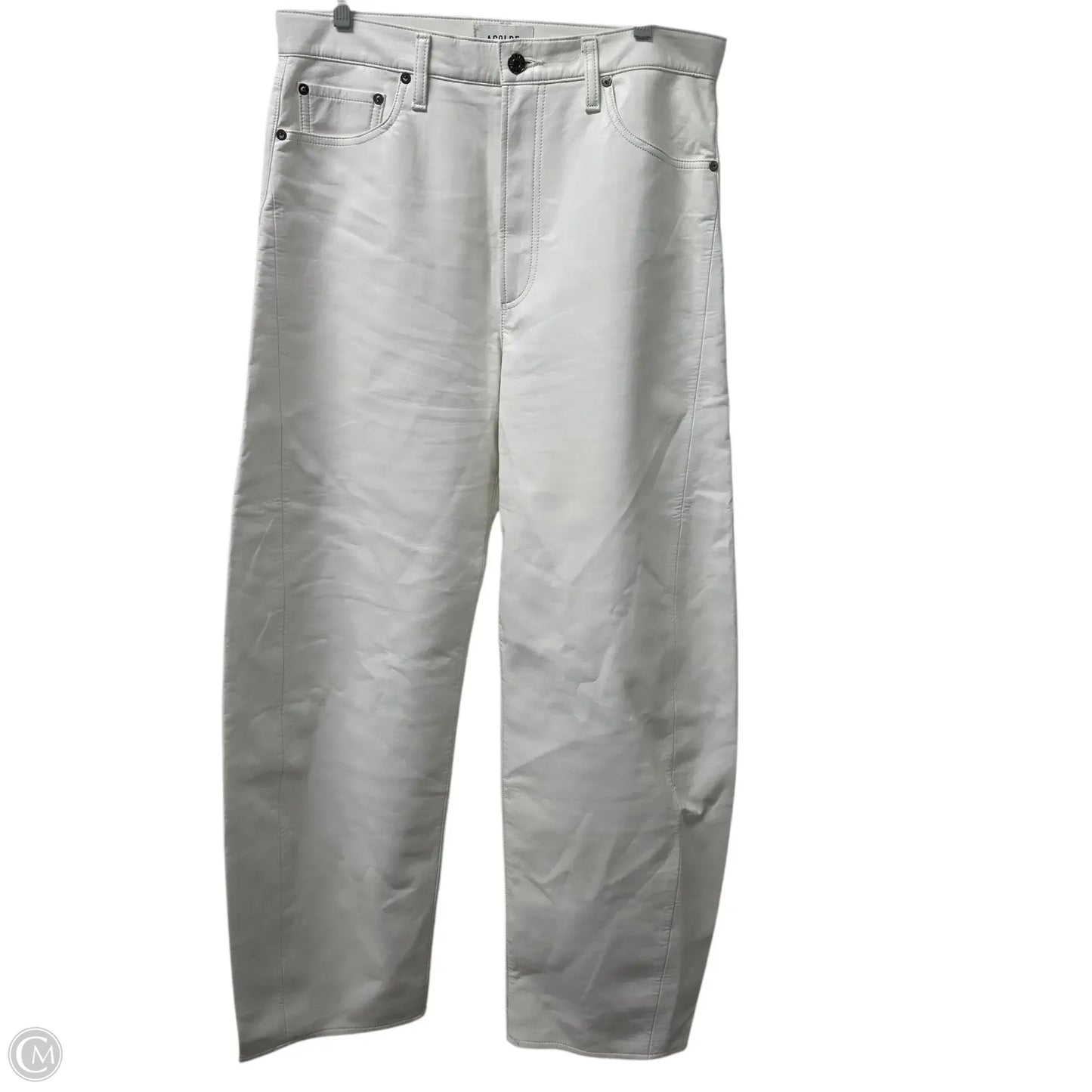 Jeans Wide Leg By Agolde In White, Size: 10