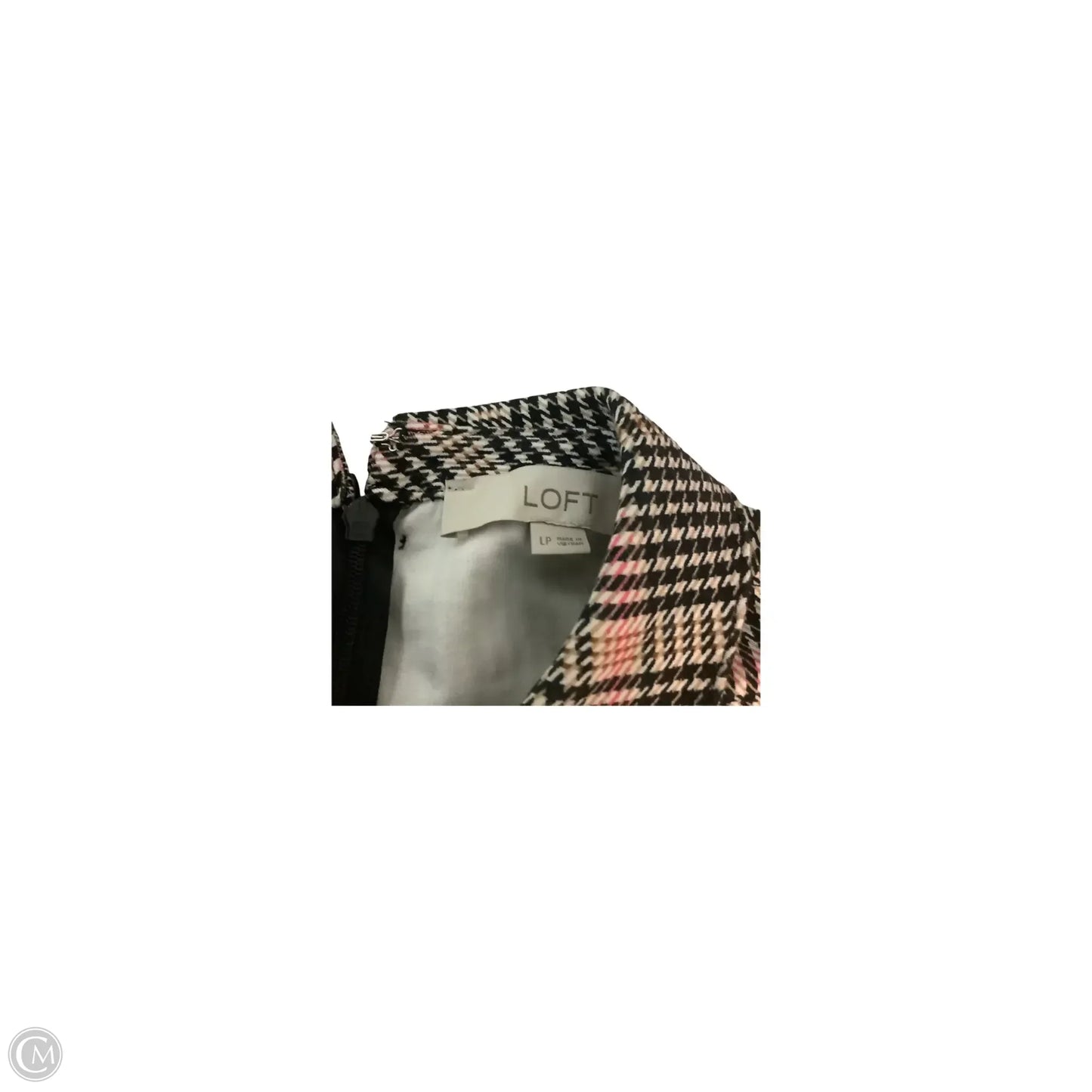 Dress Casual Midi By Loft In Plaid Pattern, Size: Lp