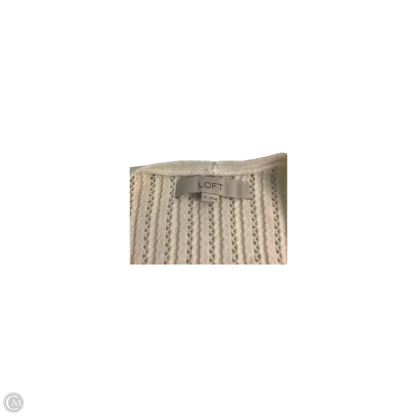 Cardigan By Loft In Cream, Size: M