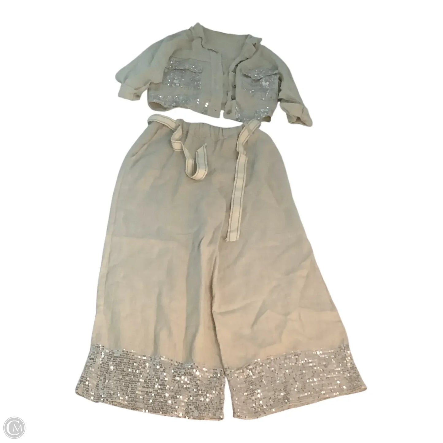 Pants Set 2pc By Clothes Mentor In Tan, Size: M