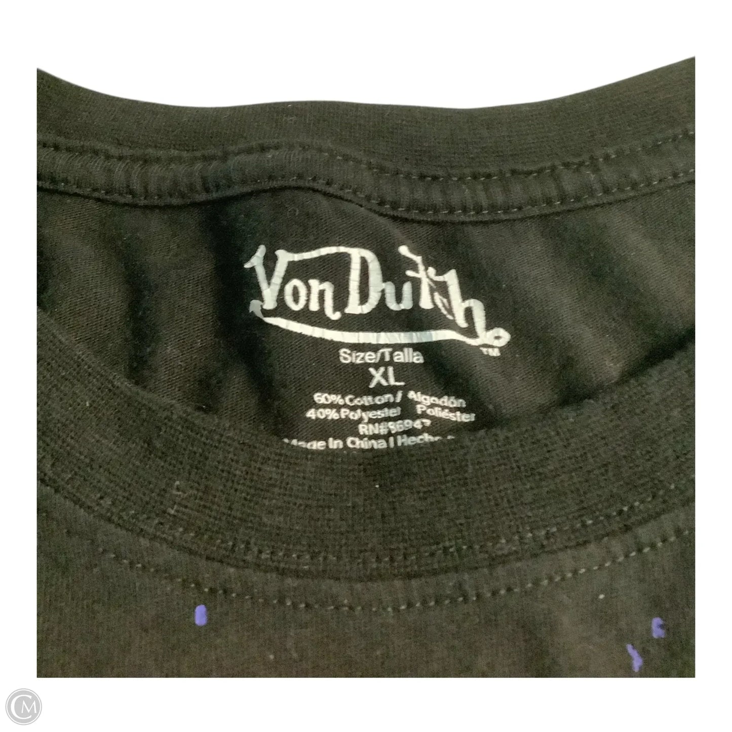 Top Short Sleeve Basic By Von Dutch In Black, Size: Xl