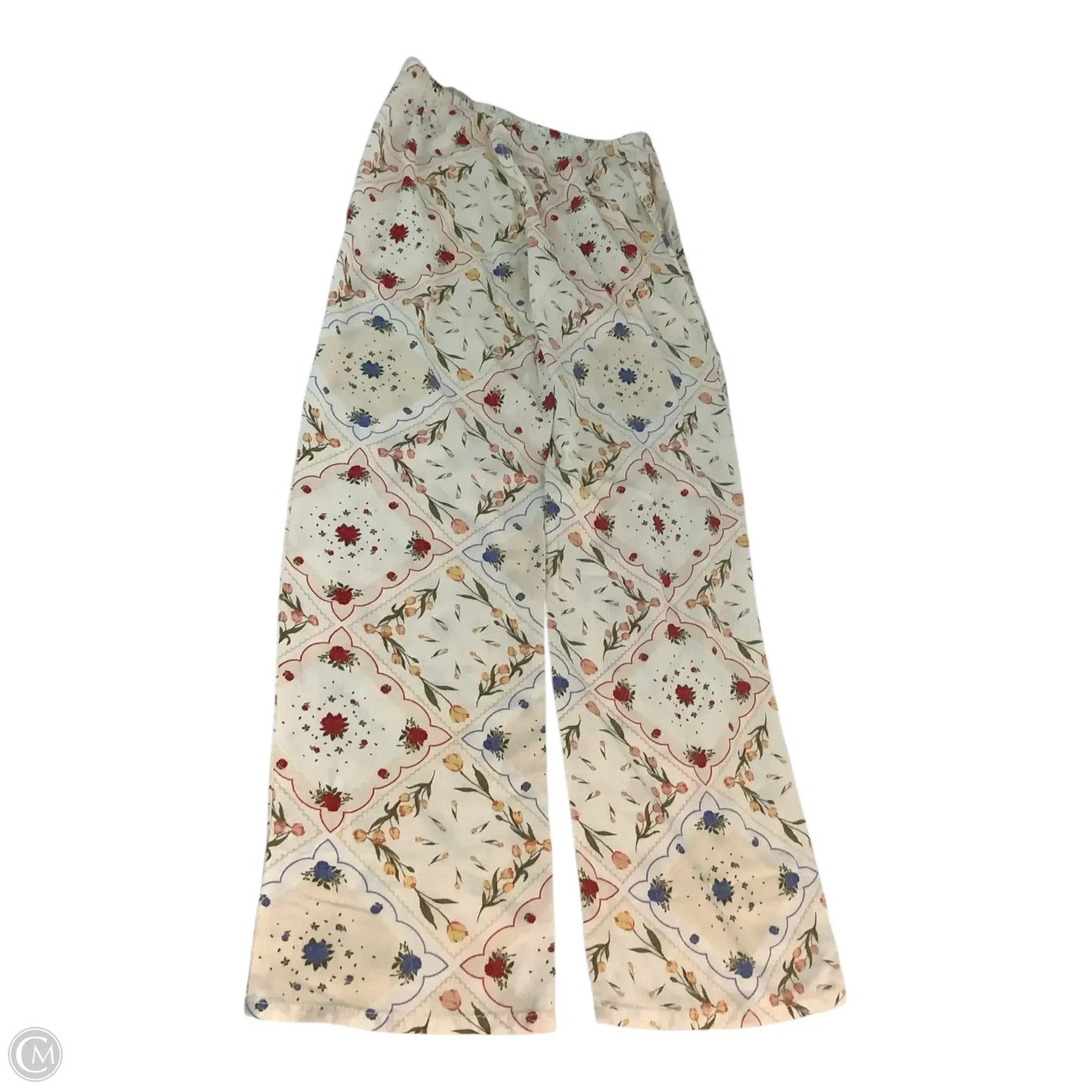 Pants Wide Leg By Cali 1850 In Floral Print, Size: M