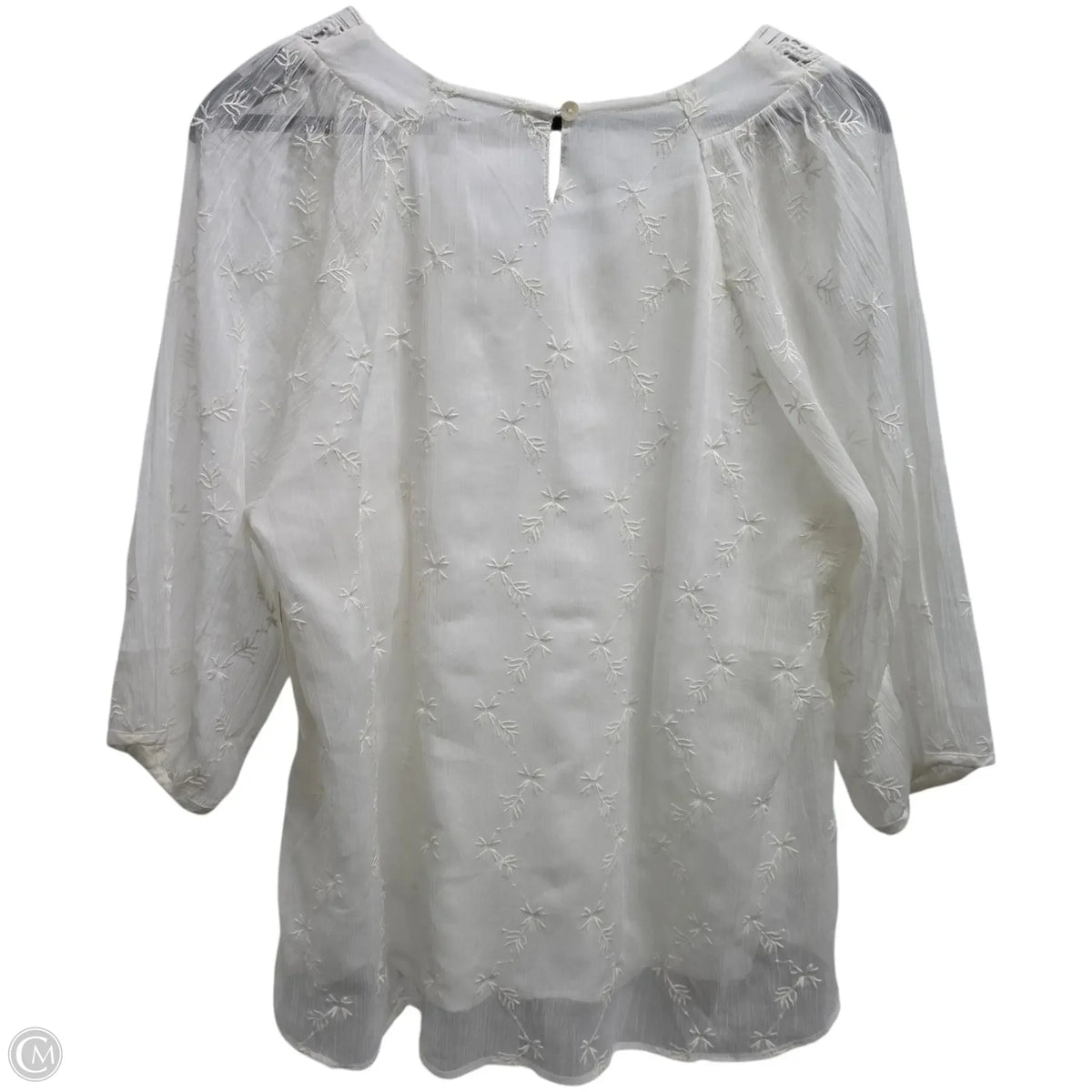 Top Long Sleeve Basic By Soft Surroundings In Cream, Size: Mp