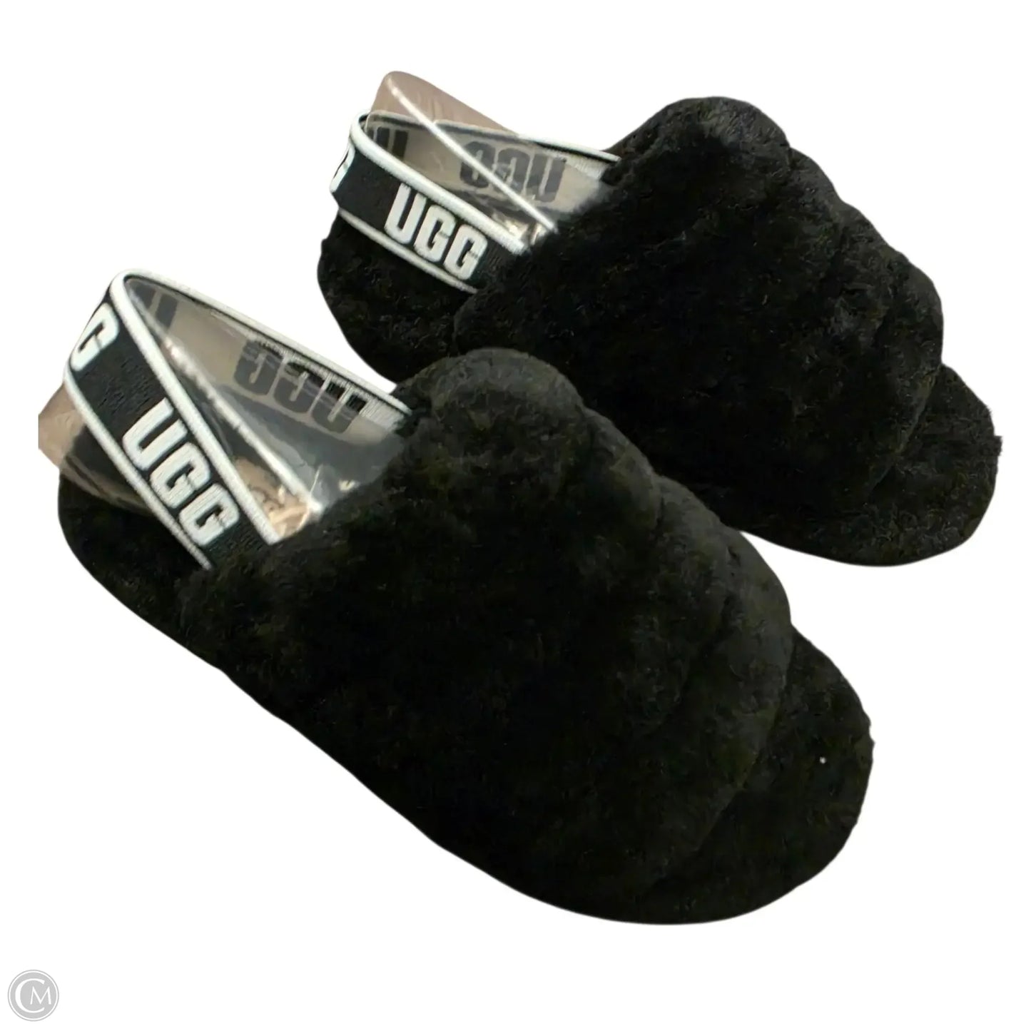 Slippers Designer By Ugg In Black, Size: 6