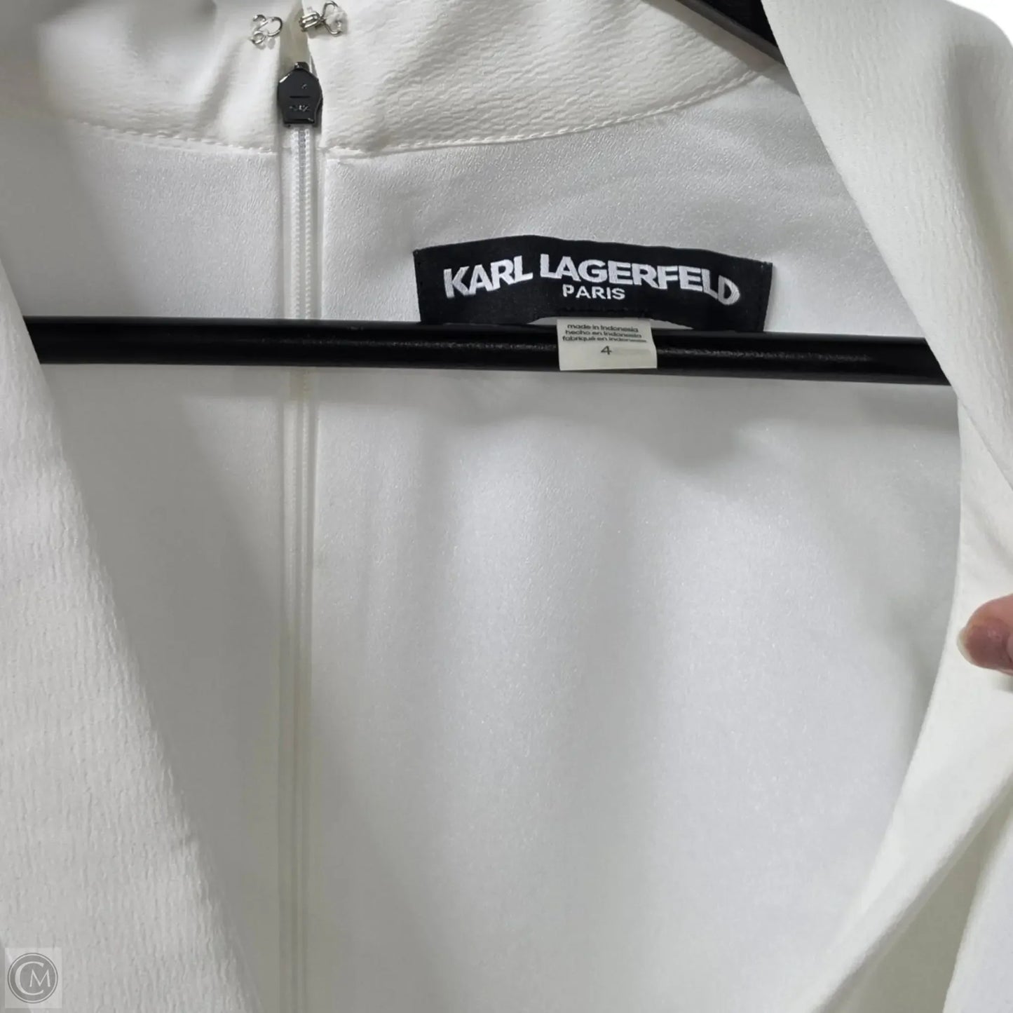 Dress Designer By Karl Lagerfeld In Black & White, Size: 4