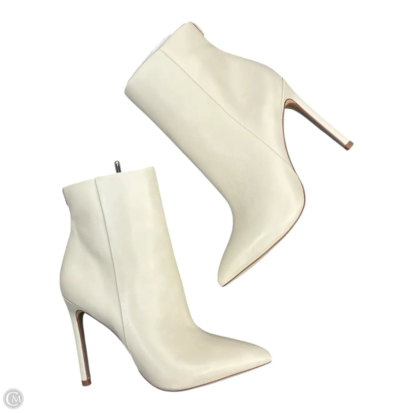Boots Ankle Heels By Sam Edelman In Cream, Size: 7