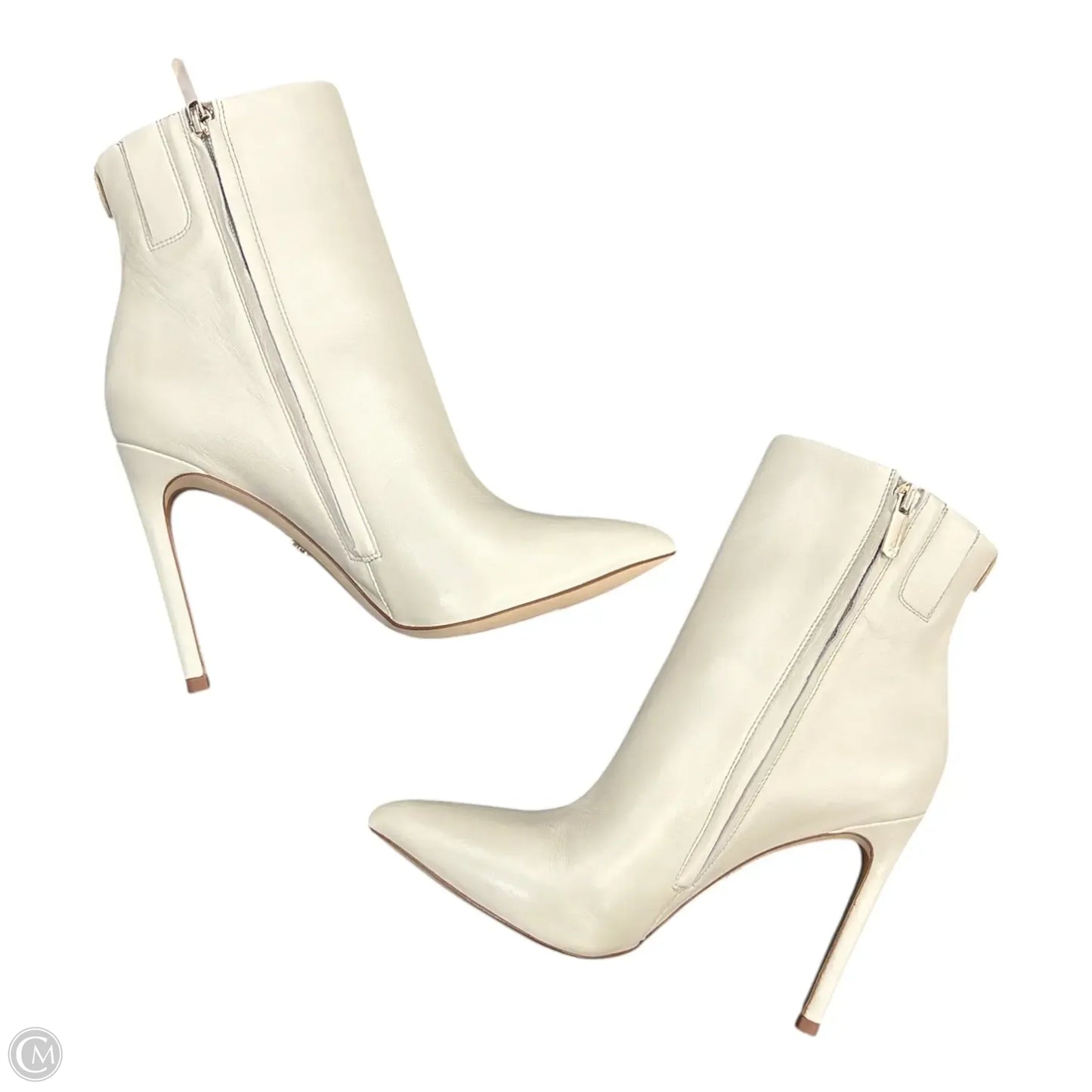 Boots Ankle Heels By Sam Edelman In Cream, Size: 7