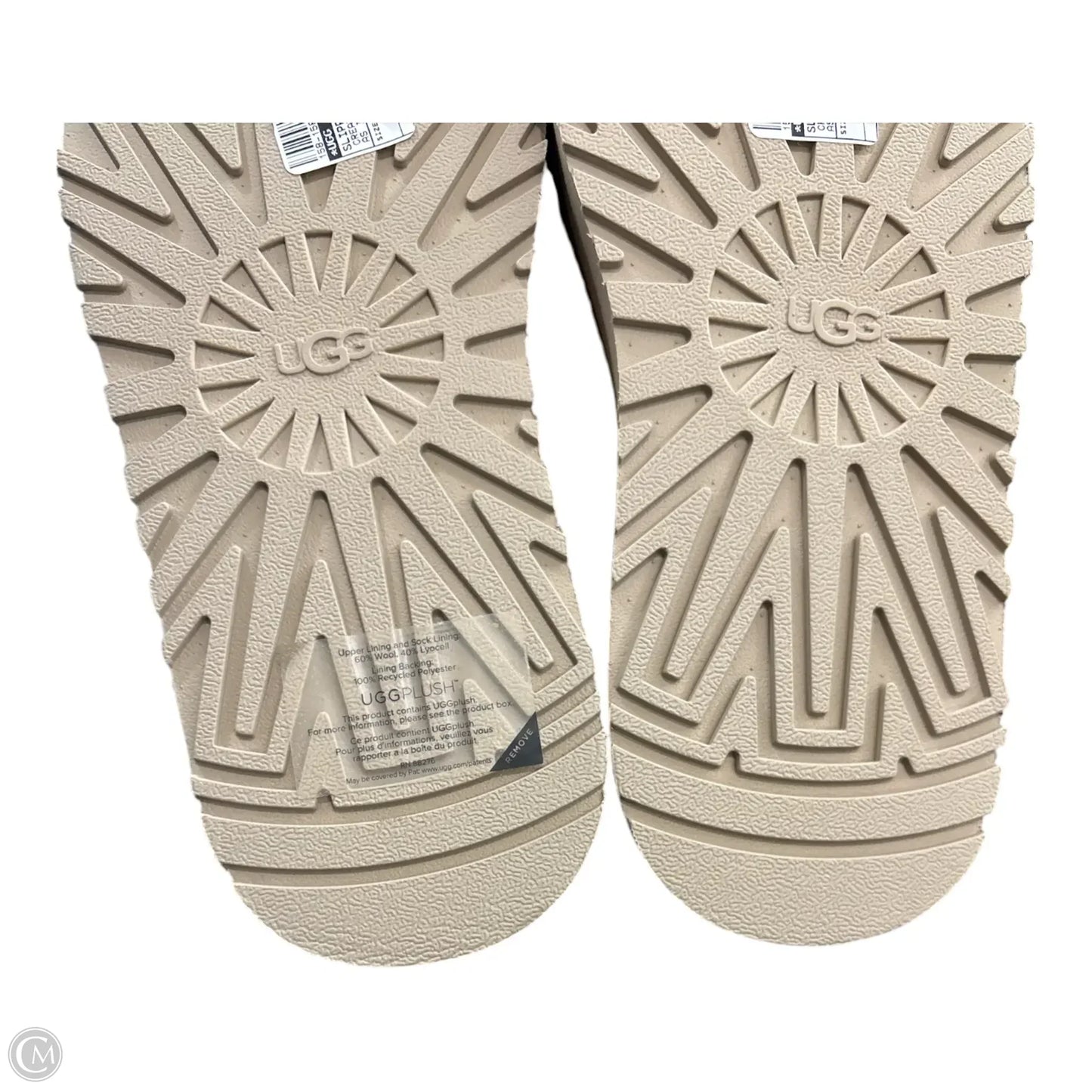 Slippers Designer By Ugg In Cream, Size: 9
