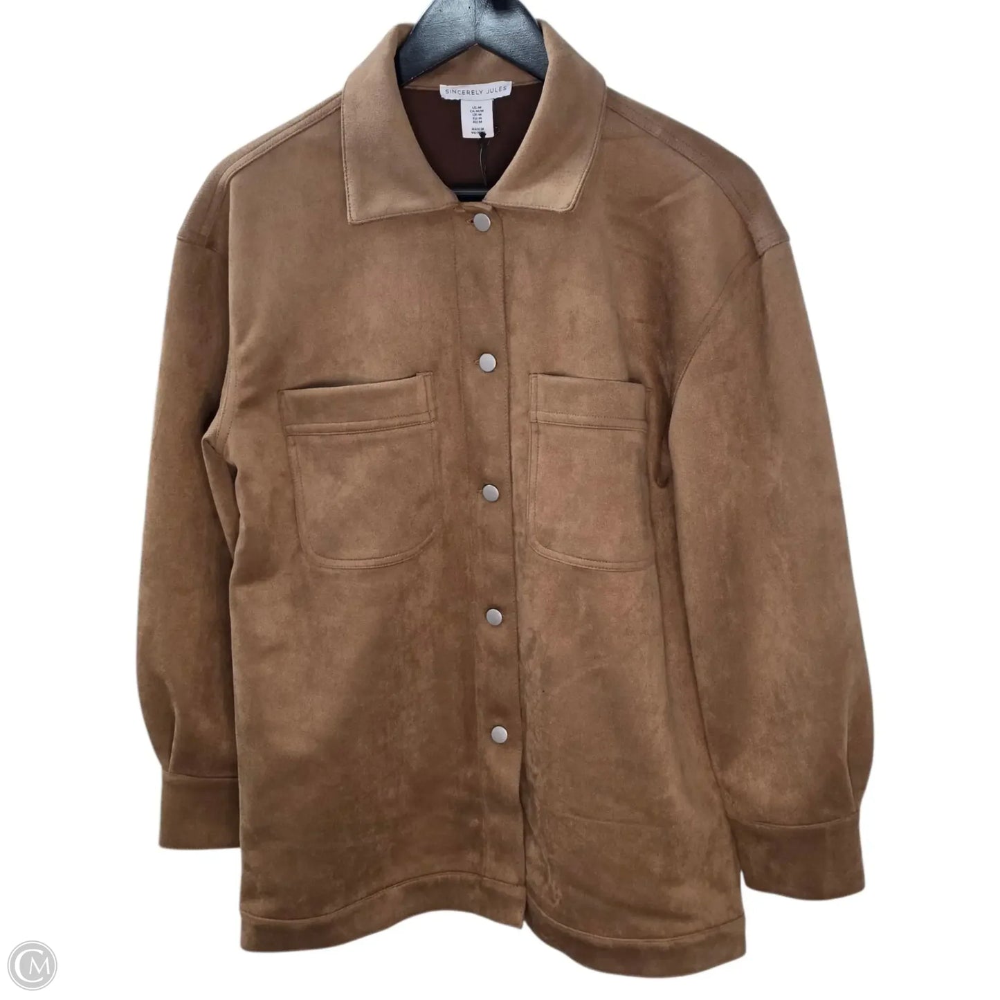 Jacket Shirt By Sincerely Jules In Tan, Size: M