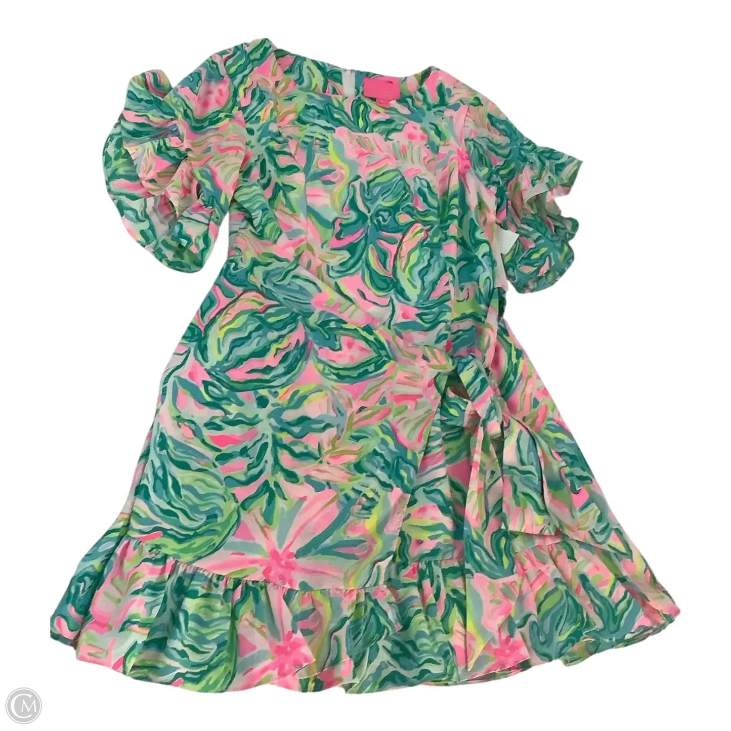 Dress Designer By Lilly Pulitzer In Green & Pink, Size: 6