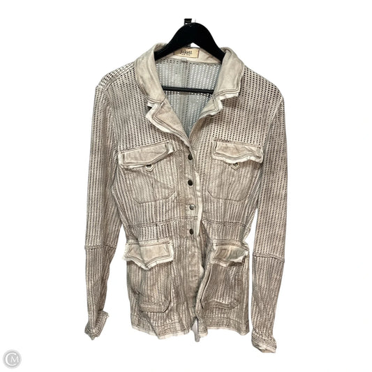 Jacket Leather By Clothes Mentor In Taupe, Size: M