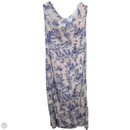 Dress Casual Midi By Fashion Nova In Blue & White, Size: 2x