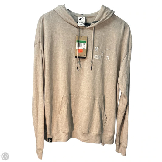 Top Long Sleeve Basic By Nike Apparel In Tan, Size: Xl