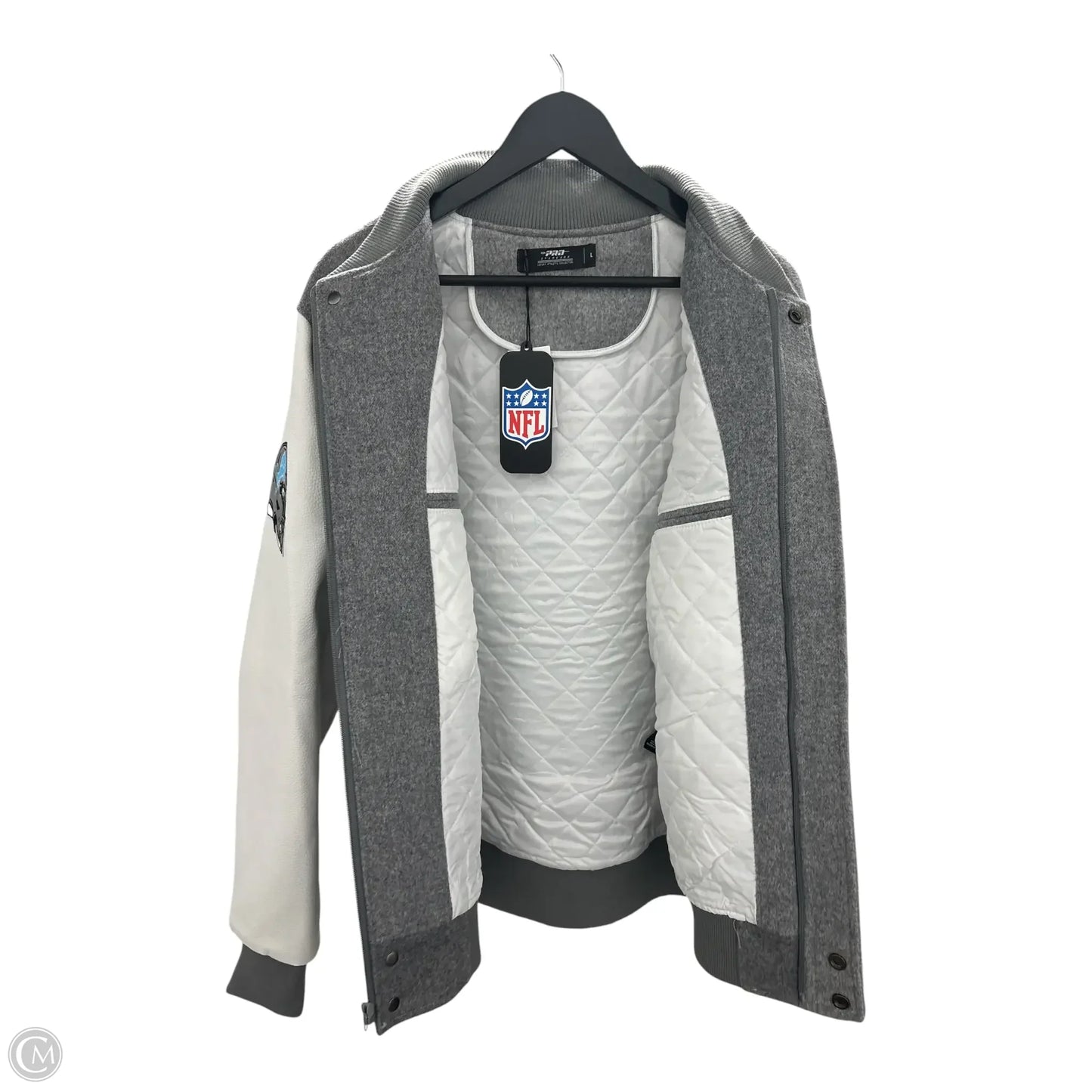 Coat Wool By Clothes Mentor In Grey, Size: L