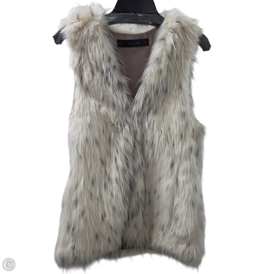 Zara Faux Fur Vest In Cream, Size: S