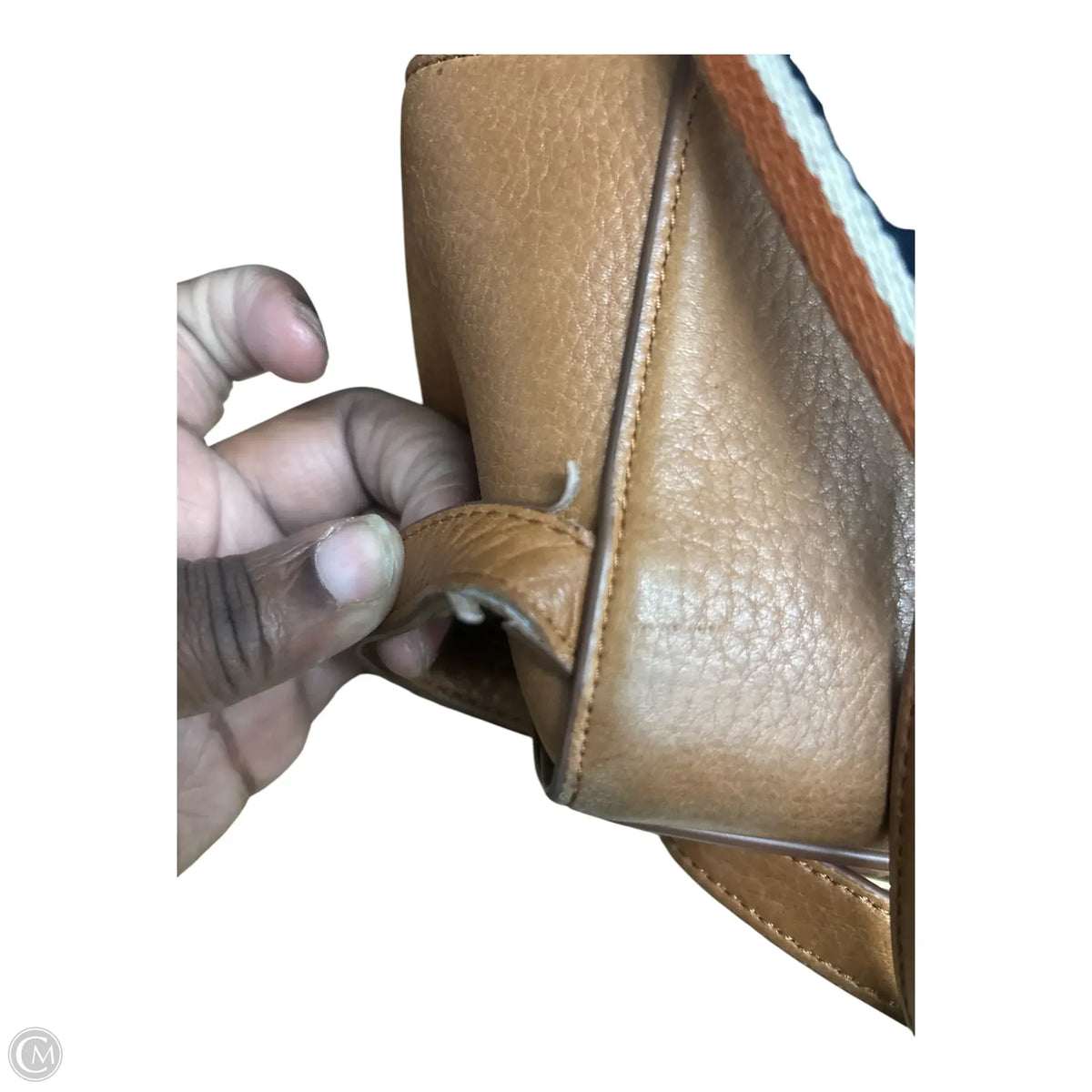 Handbag Leather By Clothes Mentor, Size: Medium