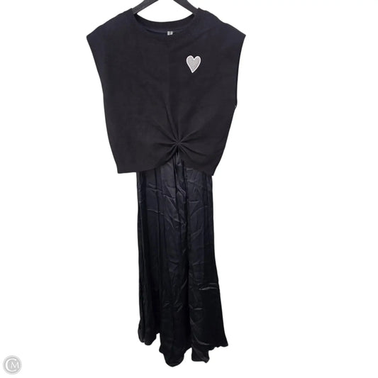 Dress Casual Midi By Anthropologie In Black, Size: Xs