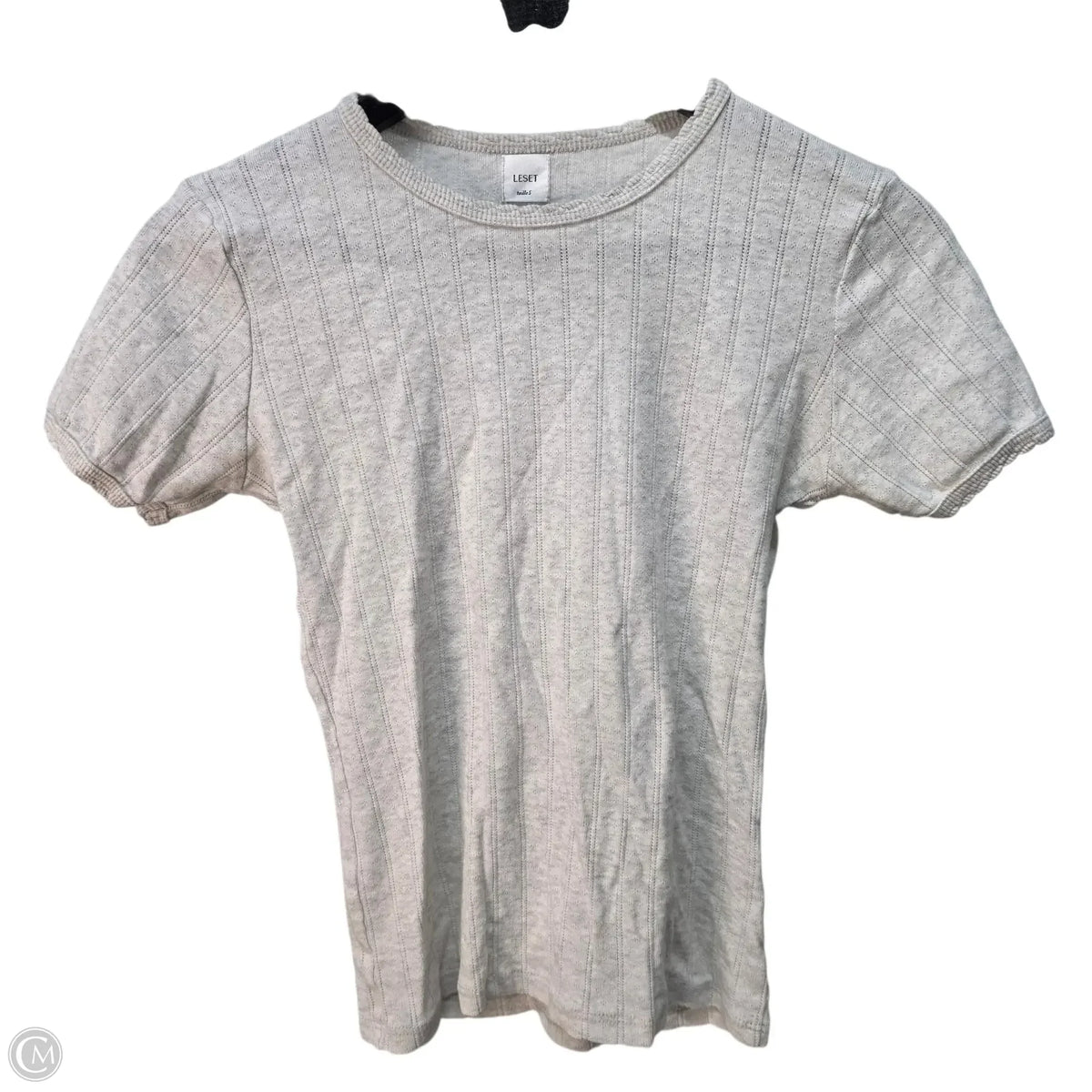 Top Short Sleeve Basic By Leset In Grey, Size: S