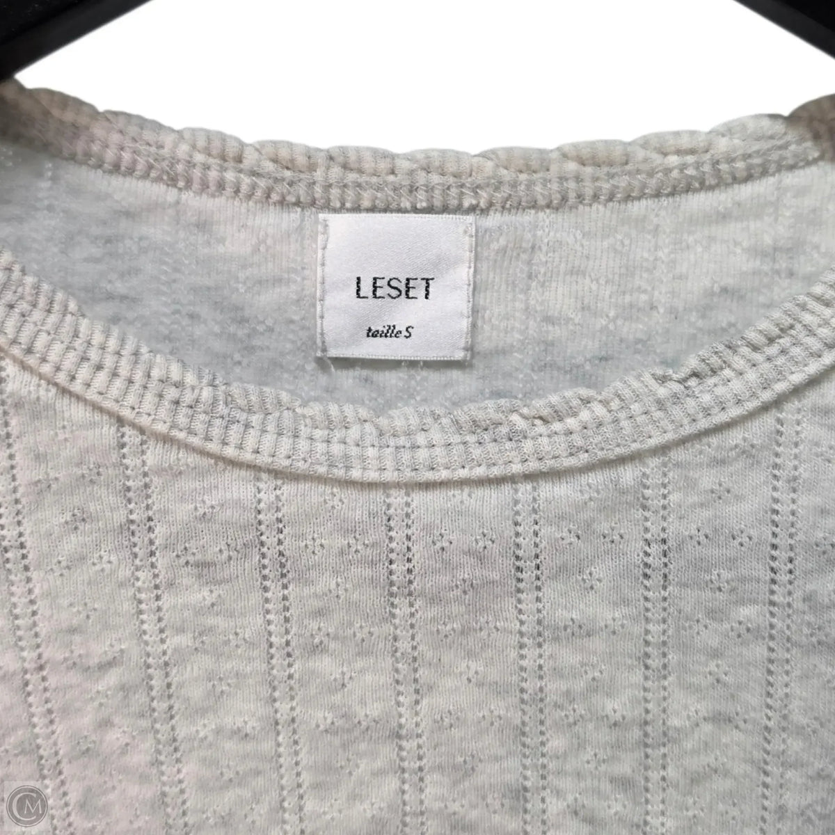 Top Short Sleeve Basic By Leset In Grey, Size: S