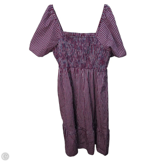 Dress Casual Midi By Draper James In Blue & Red, Size: 3x