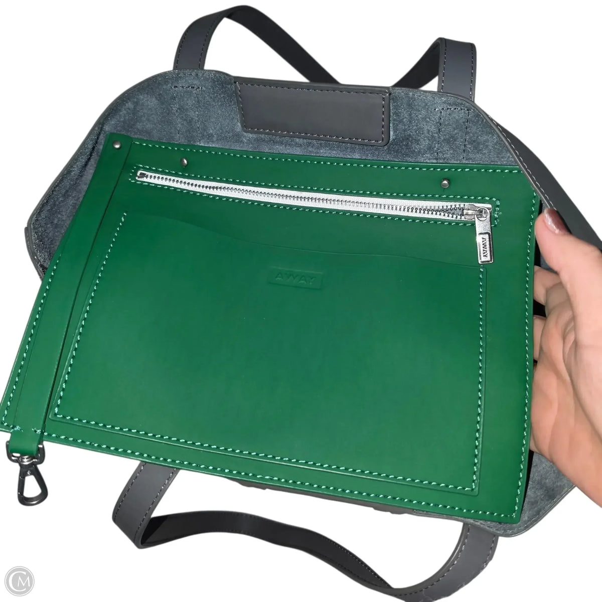 Tote Leather By Away, Size: Large