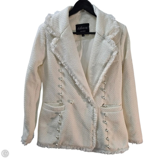 Blazer By Clothes Mentor In Cream, Size: S