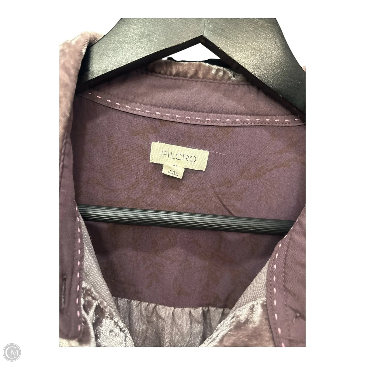 Top Long Sleeve Basic By Pilcro In Purple, Size: Xl