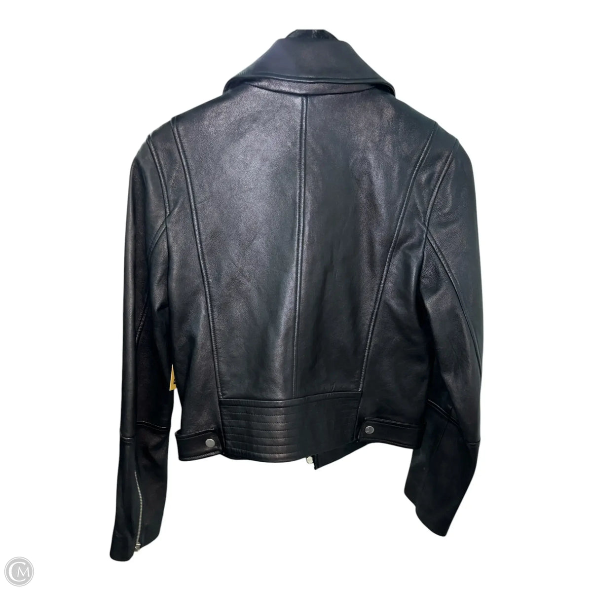 Jacket Leather By Theory In Black, Size: M
