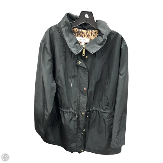 Jacket Windbreaker By Nine West In Black, Size: 1x