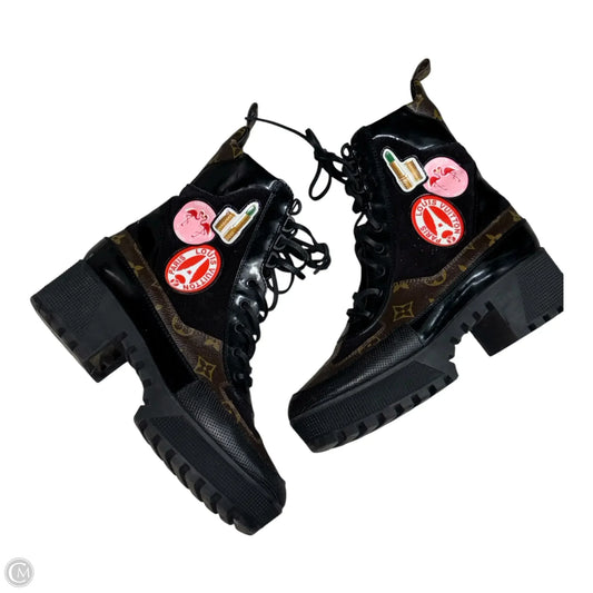Boots Luxury Designer By Louis Vuitton In Brown