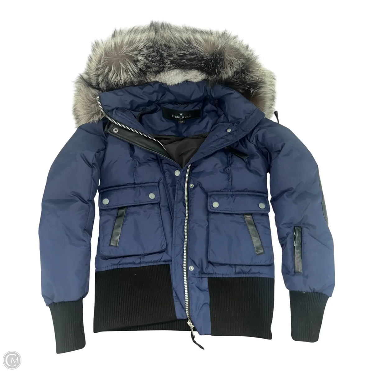 Coat Parka By Clothes Mentor In Navy, Size: S