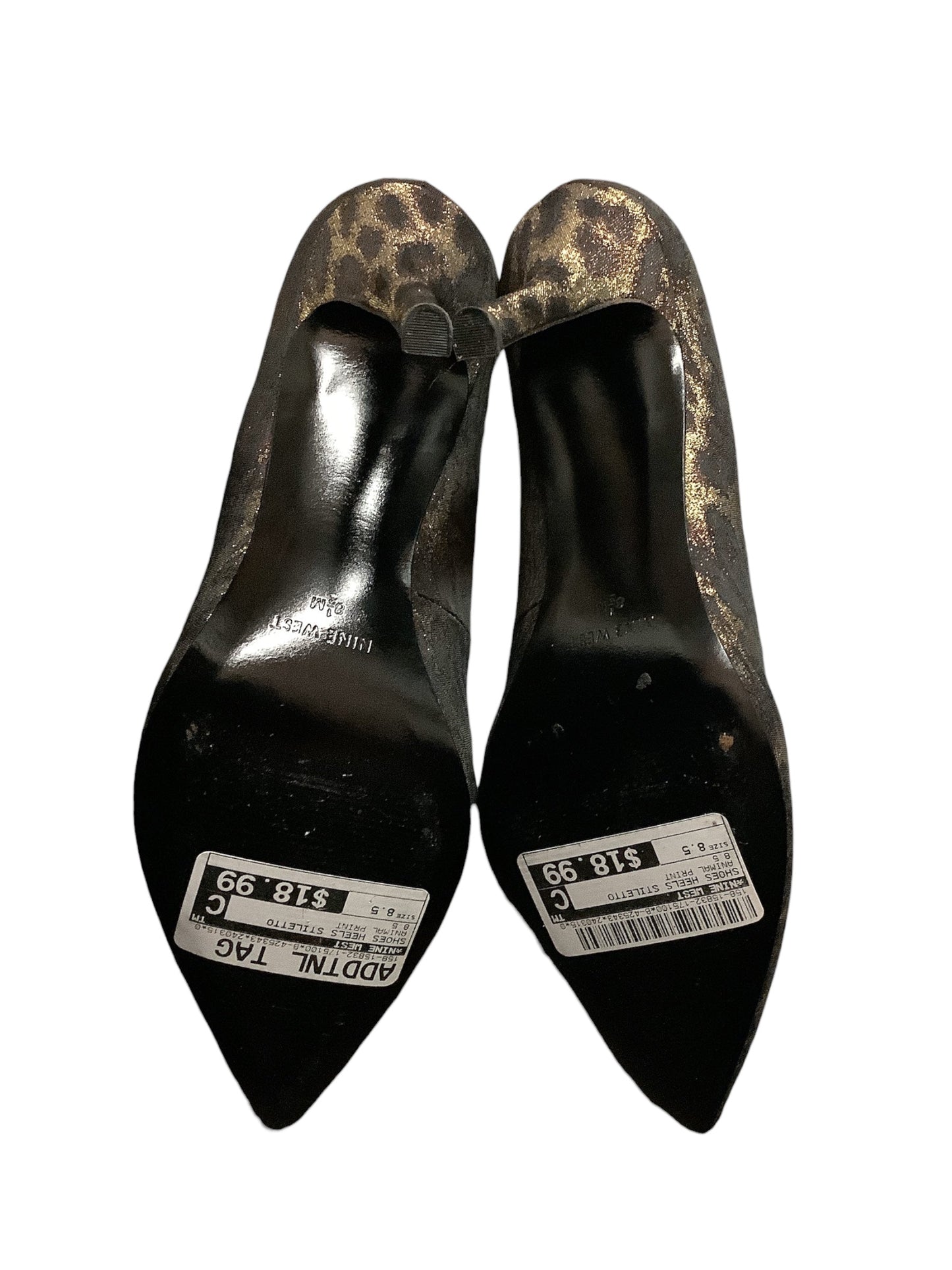 Animal Print Shoes Heels Stiletto Nine West, Size 8.5