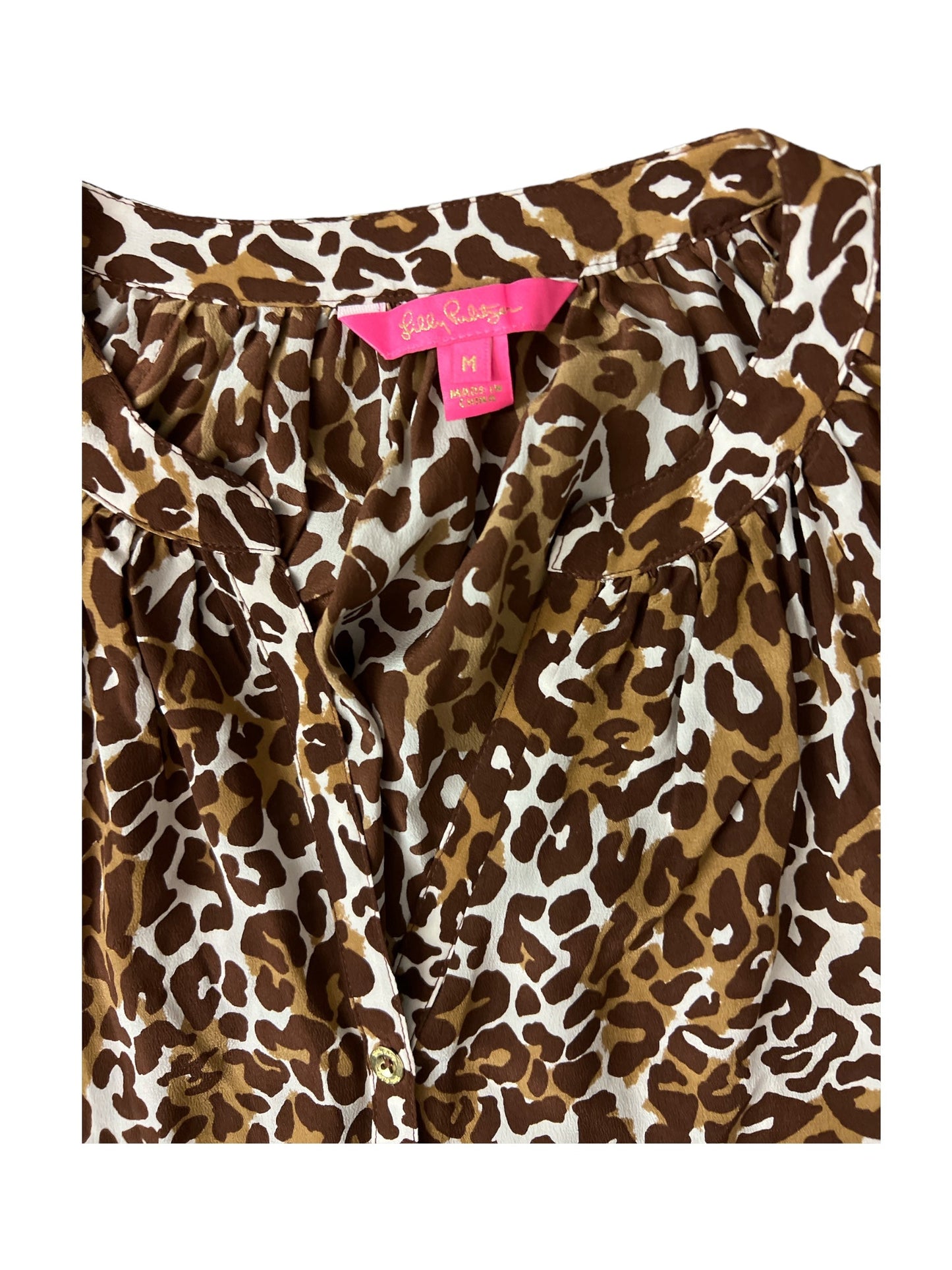 Animal Print Top Long Sleeve Basic Lilly Pulitzer, Size M