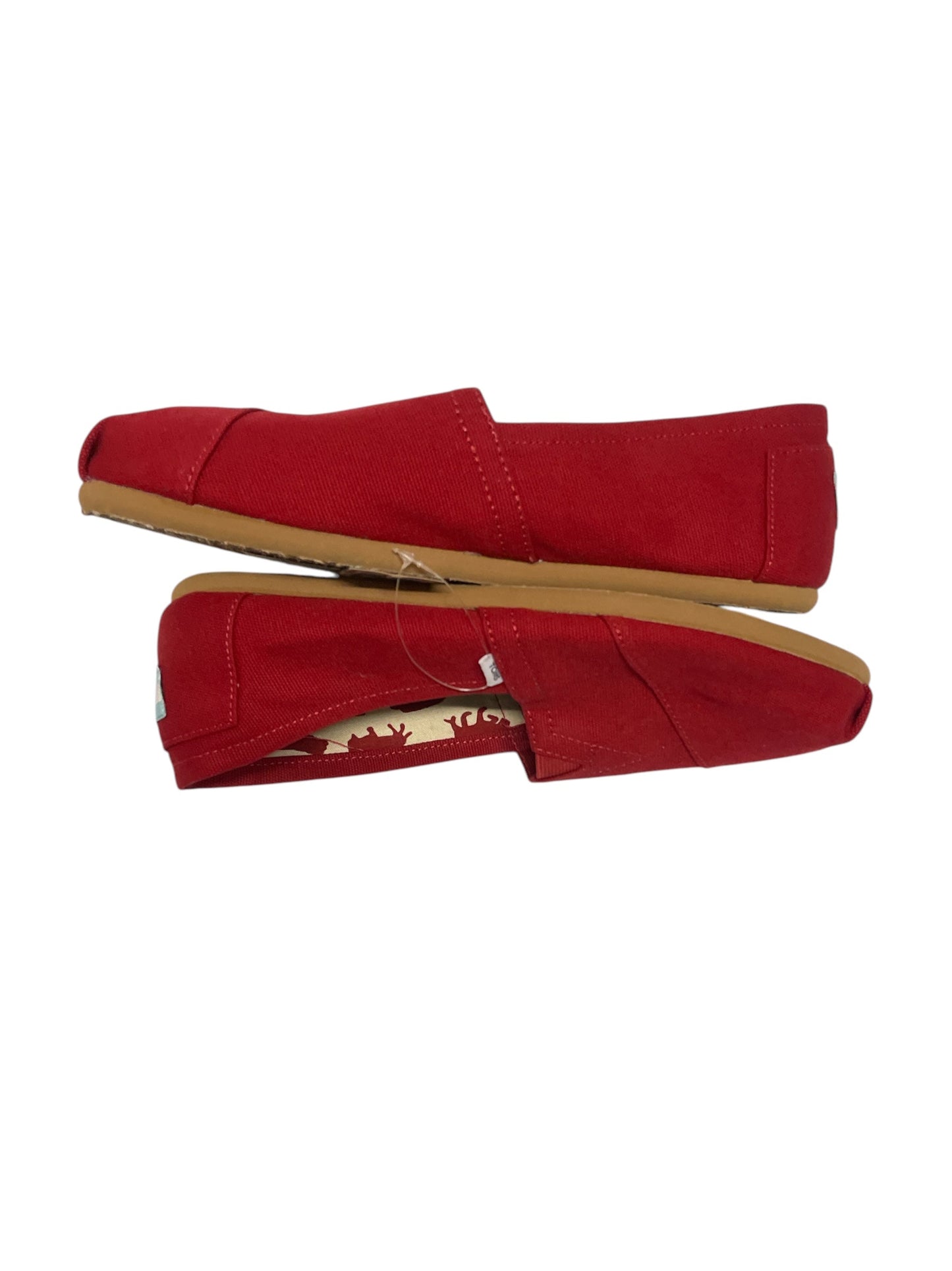 Shoes Flats By Toms In Red, Size: 8.5