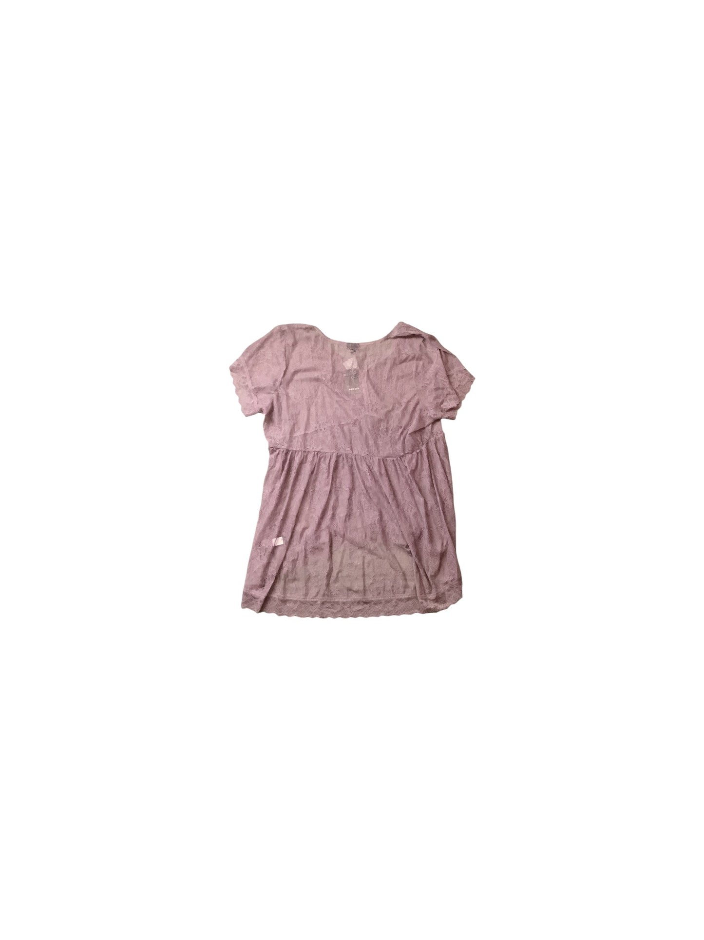 Top Short Sleeve Basic By Torrid In Purple, Size: 3x