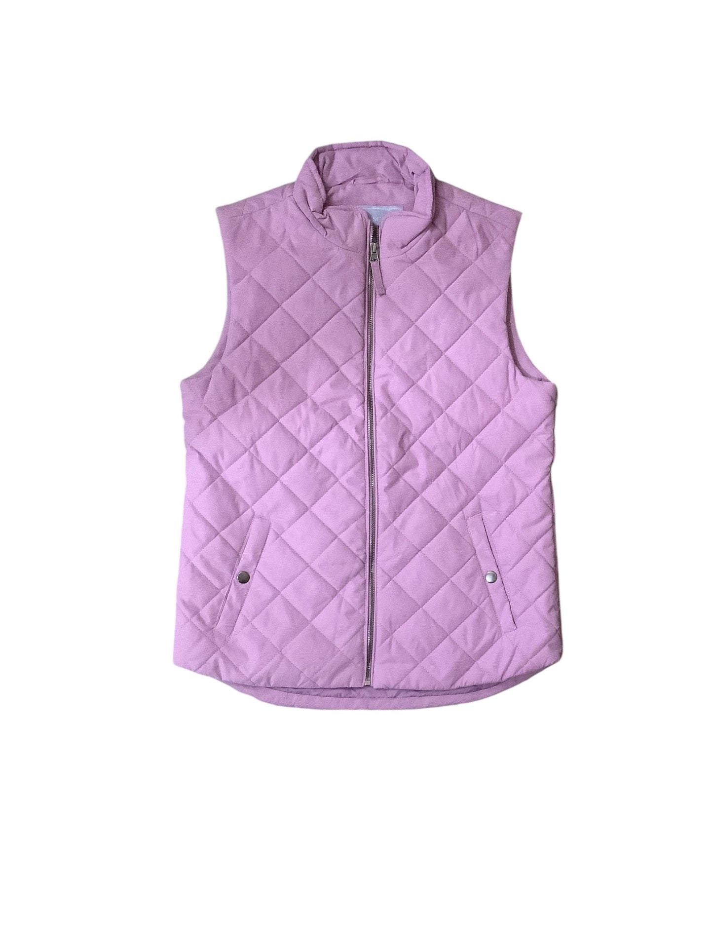 Vest Puffer & Quilted By Laura Scott In Purple, Size: M