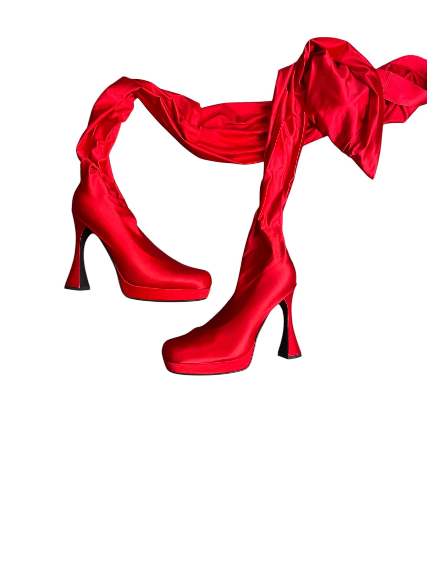 Boots Over-the-knee Heels By Jeffery Campbell In Red, Size: 8.5