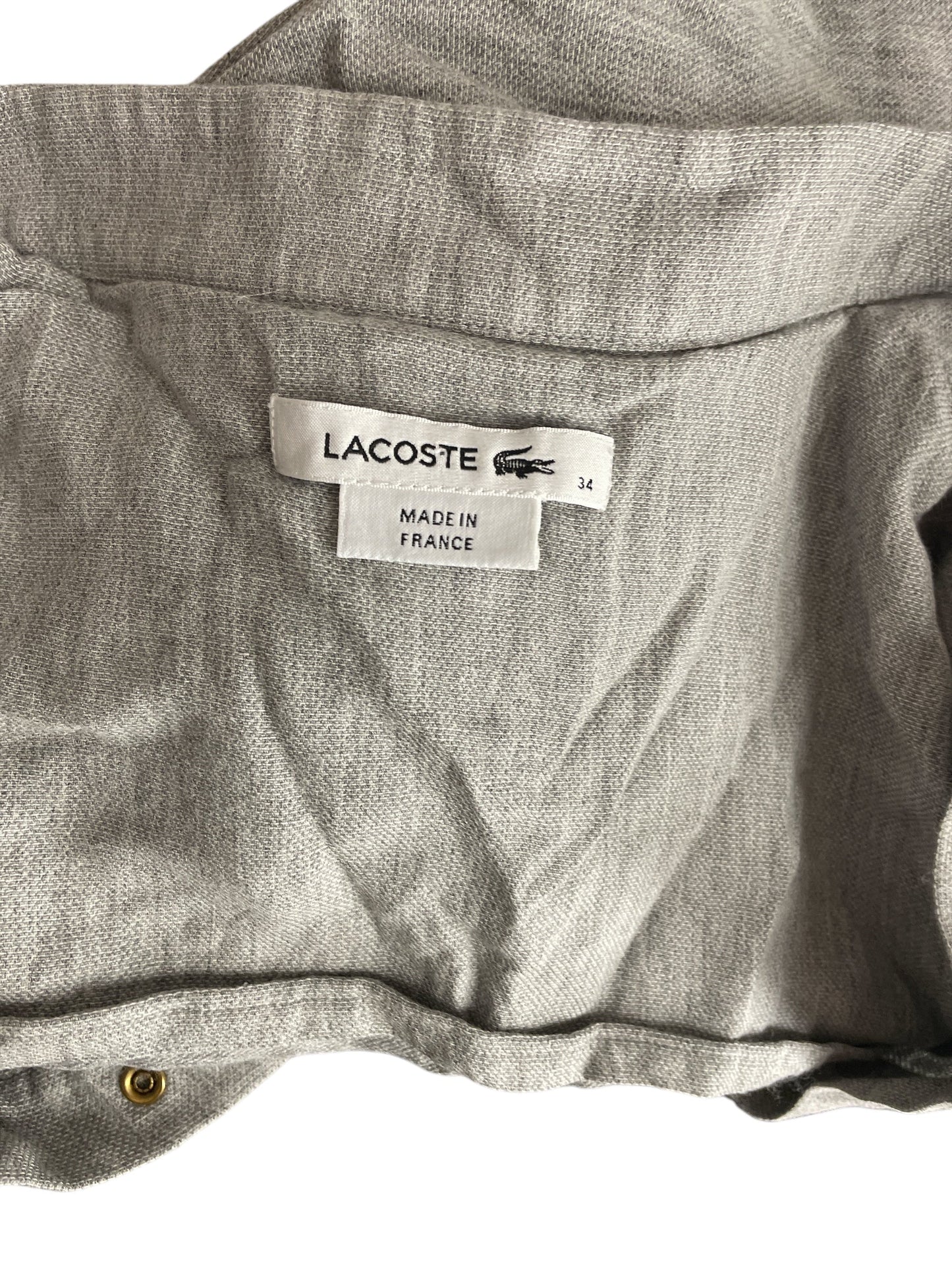 Dress Casual Short By Lacoste In Grey, Size: S