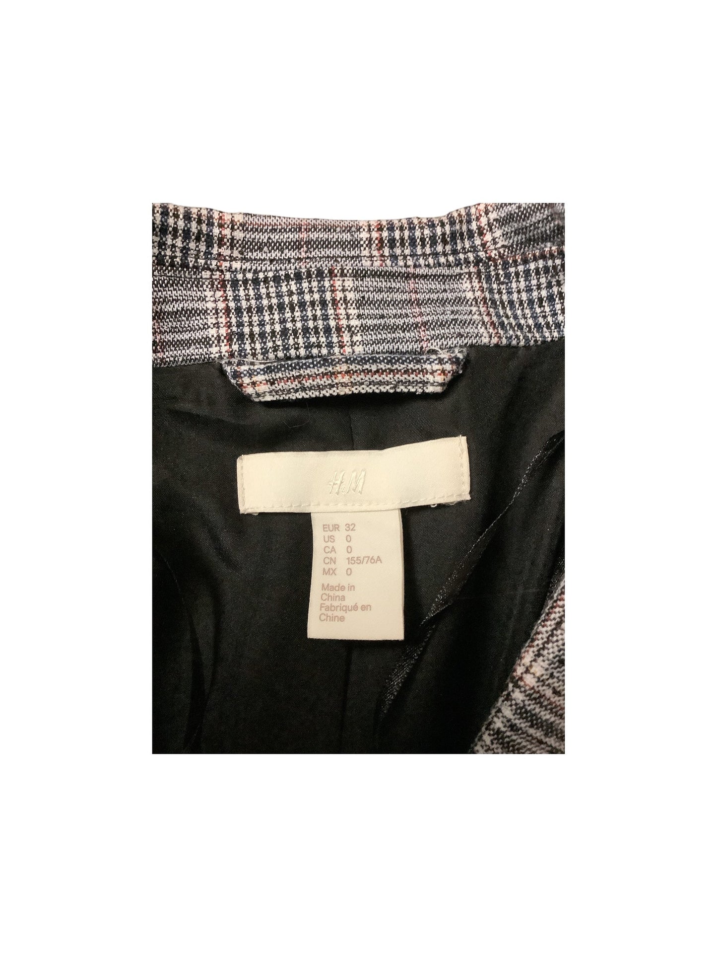 Blazer By H&m In Plaid Pattern, Size: 0