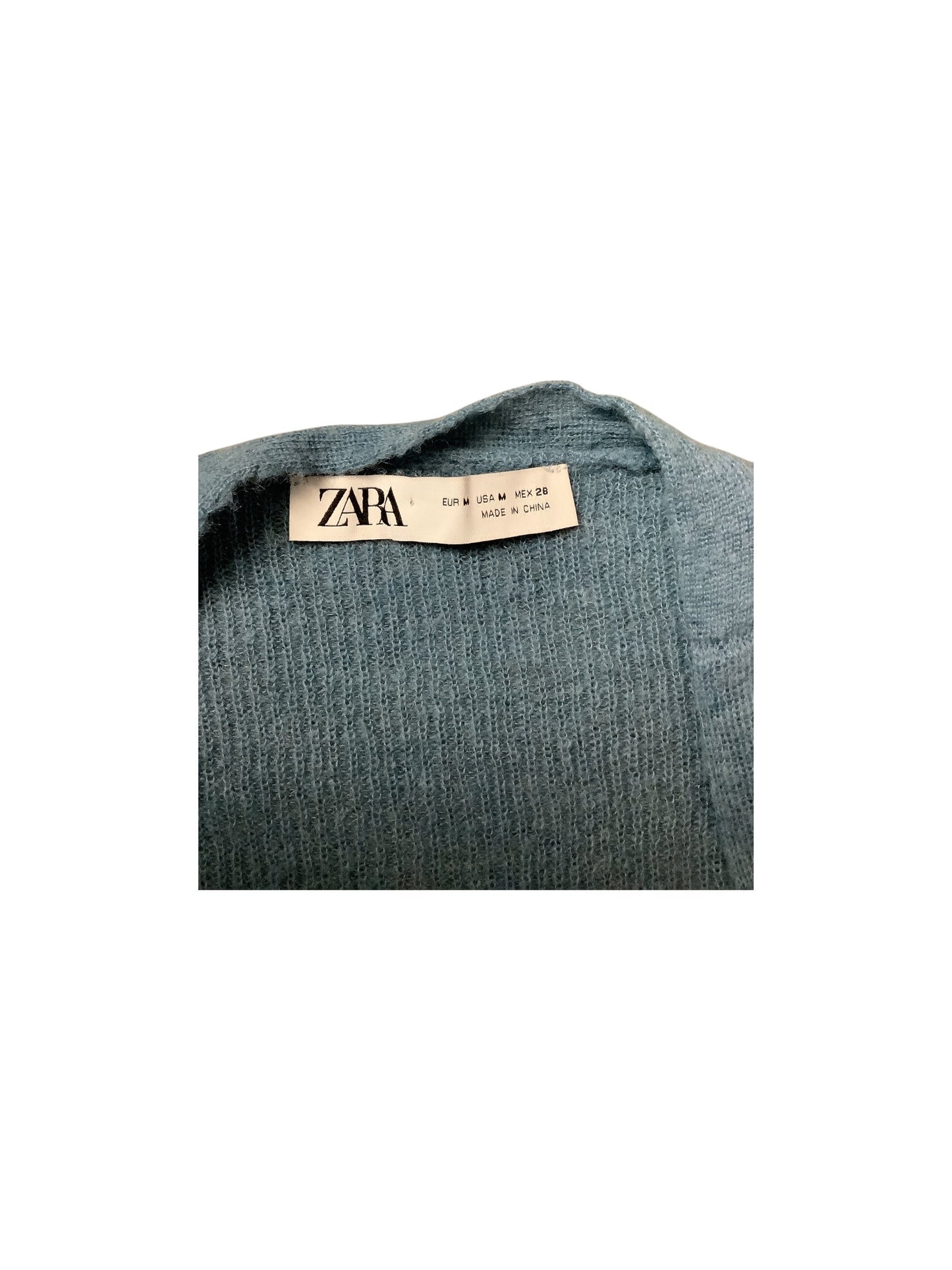 Sweater Cardigan By Zara In Blue, Size: M