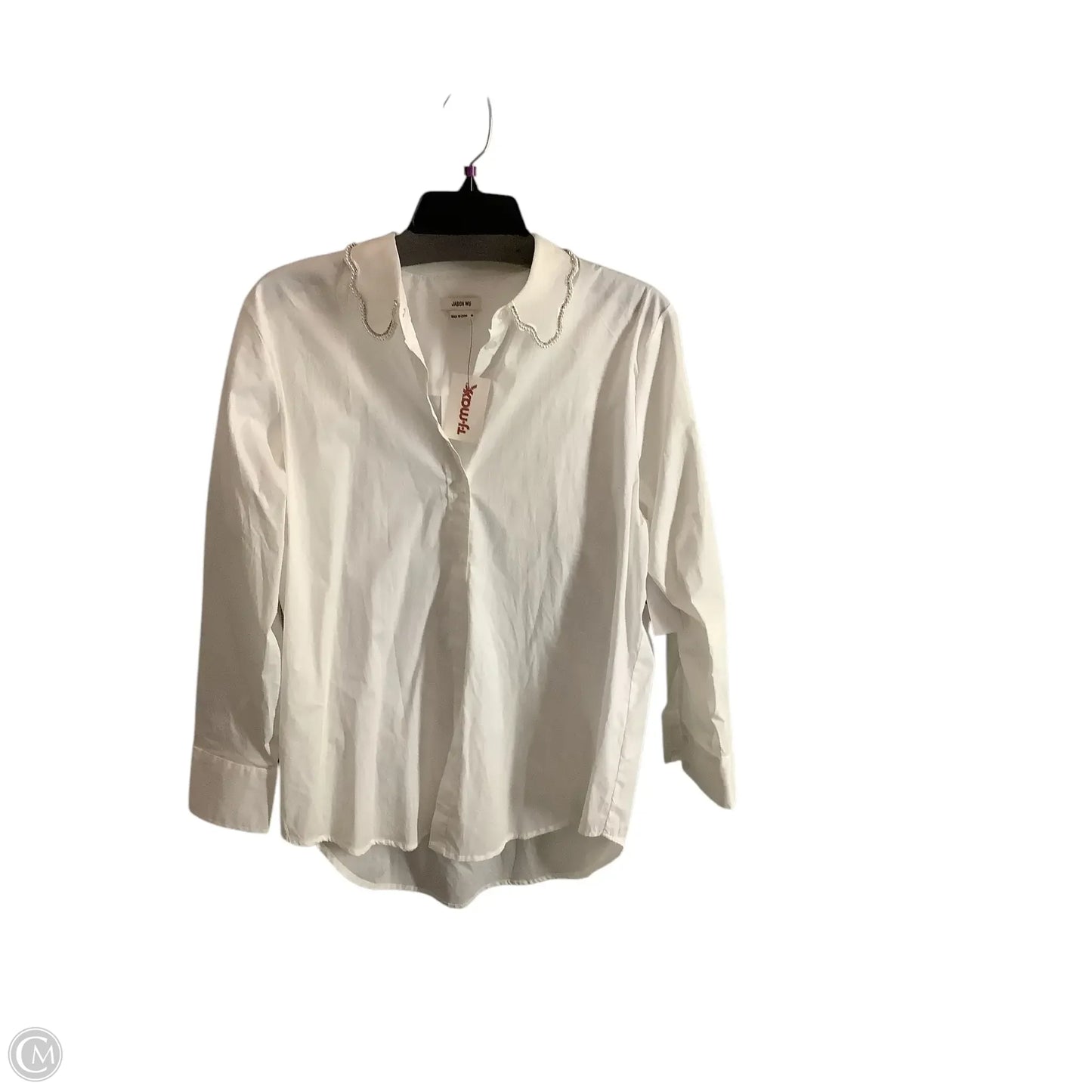 Top Long Sleeve Designer By Jason Wu In White, Size: M