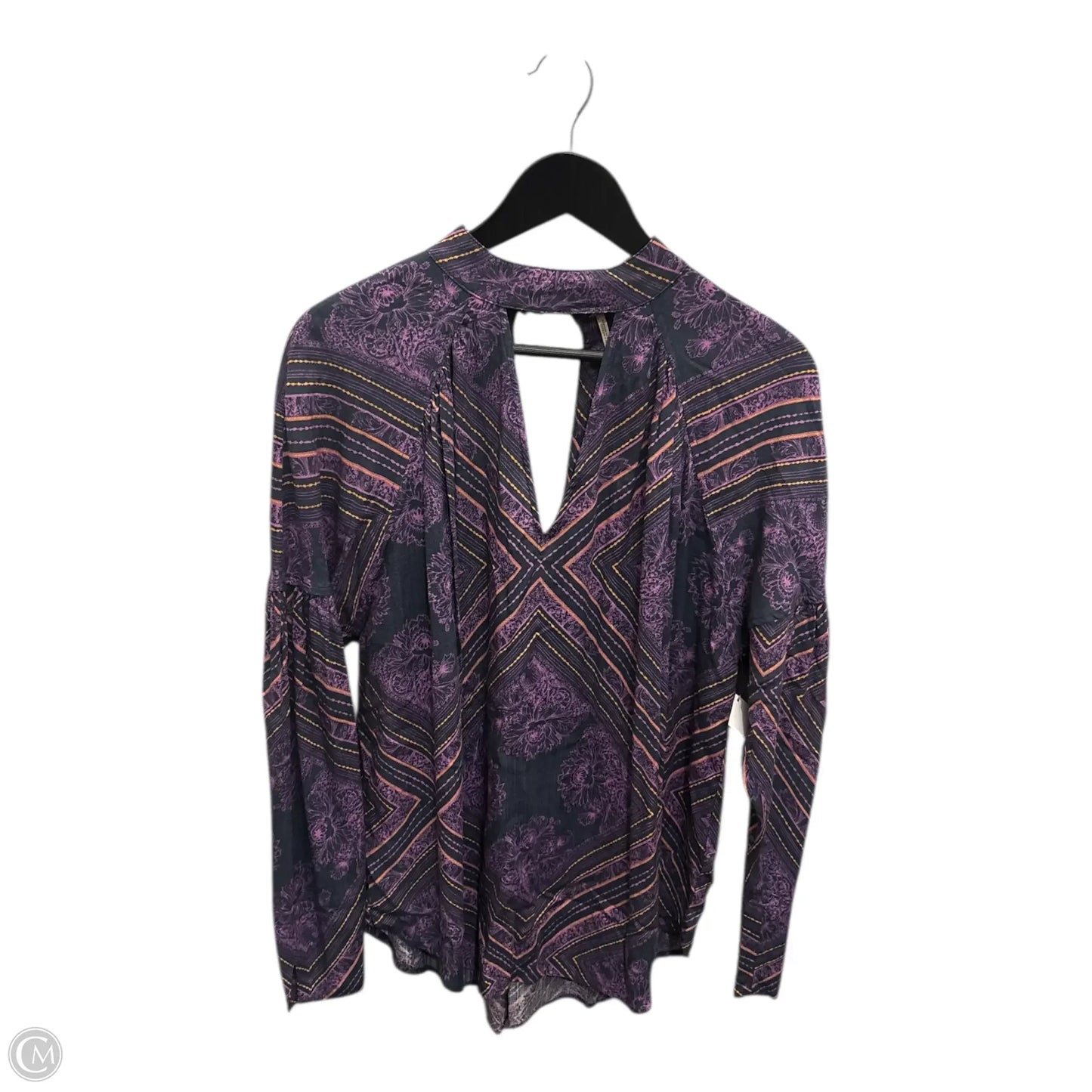 Top Long Sleeve By Free People In Purple, Size: Xs
