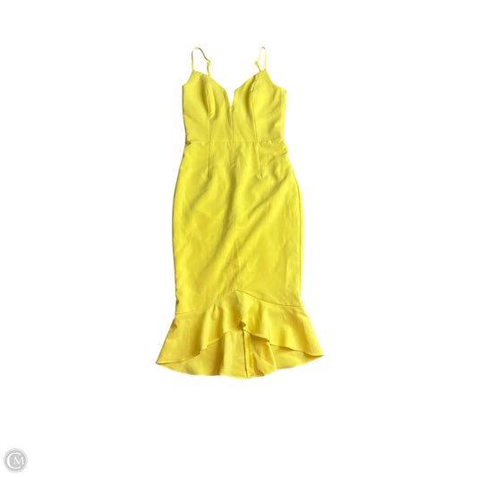 Dress Casual Midi By Bardot In Yellow, Size: 4