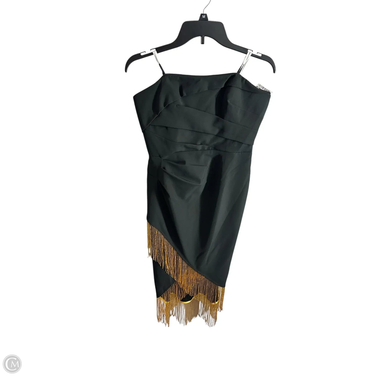Dress Party Midi By Cma In Black & Gold, Size: 6